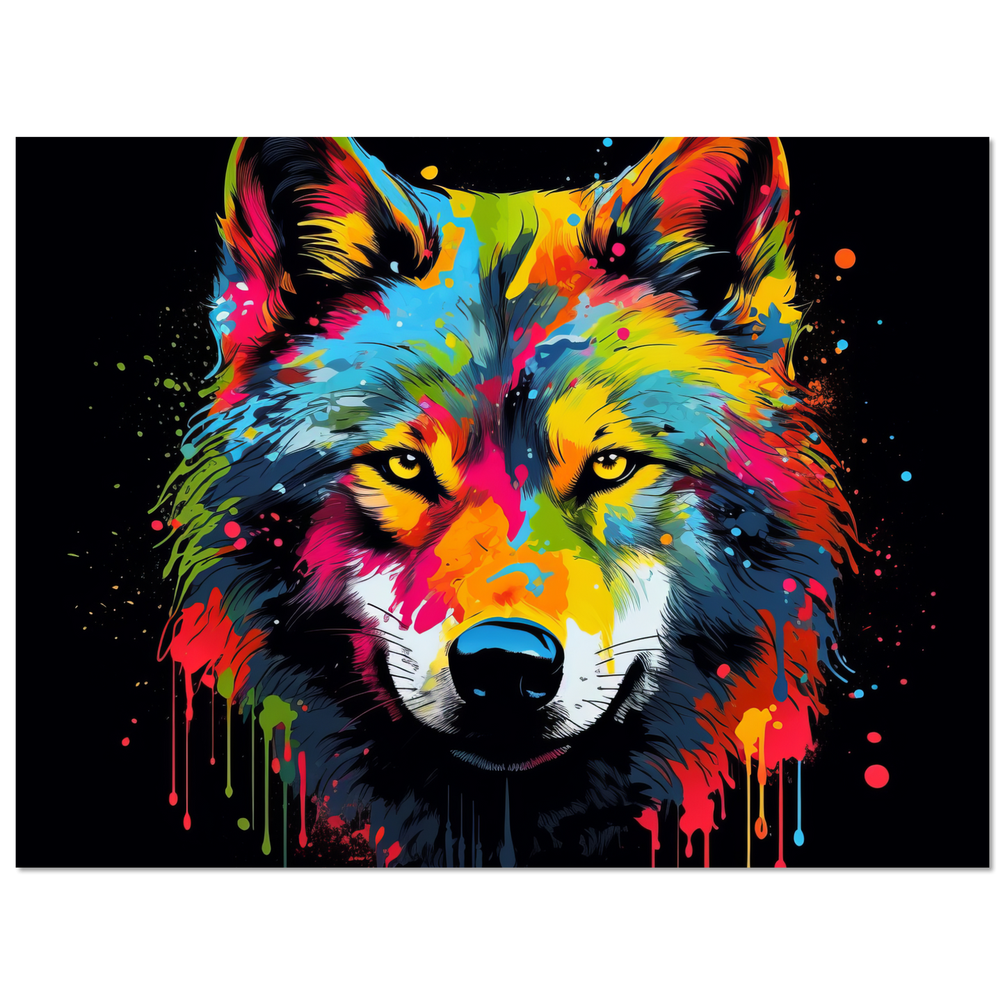 Wolf Wölfe Pop-Art (WILD34)