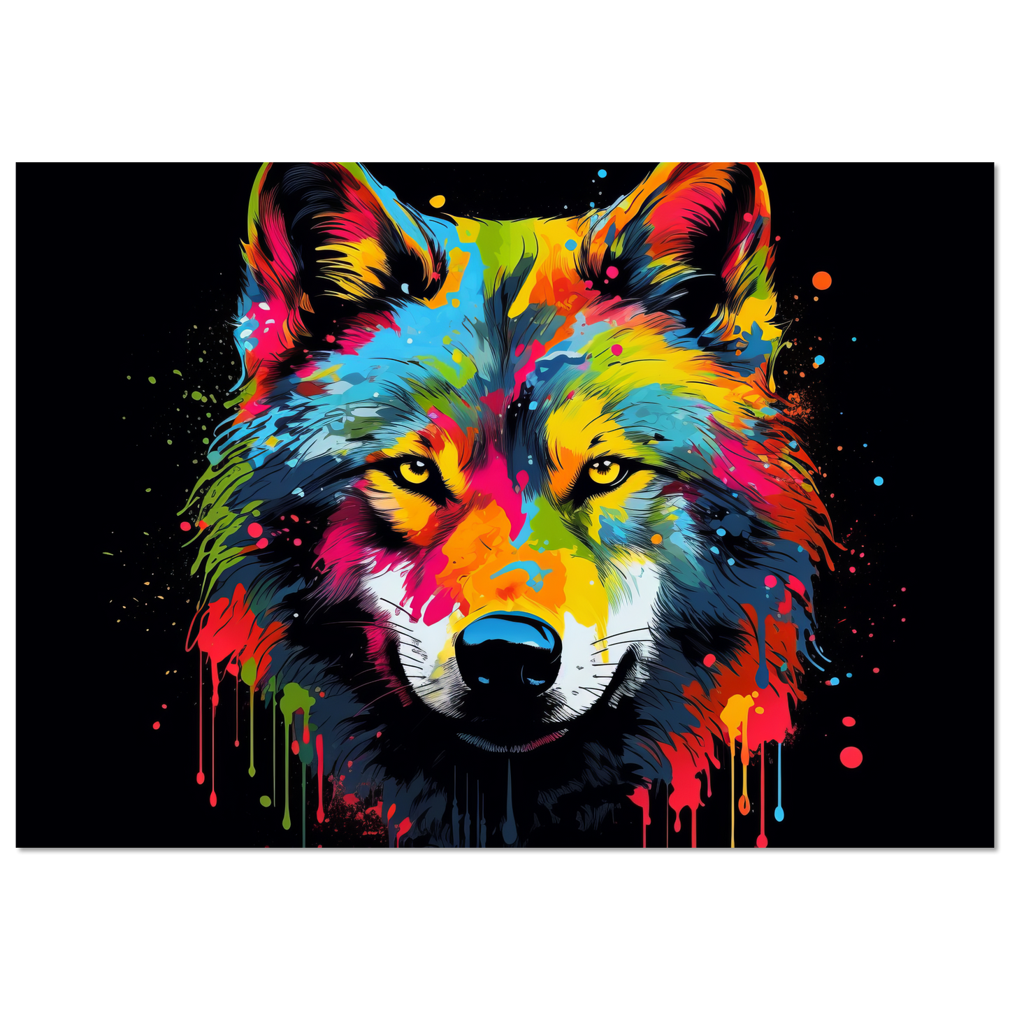 Wolf Wölfe Pop-Art (WILD34)