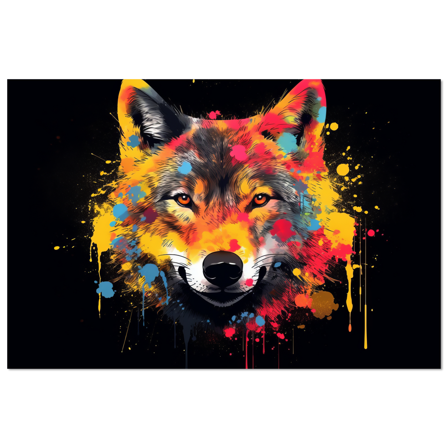 Wolf Wölfe Pop-Art (WILD35)