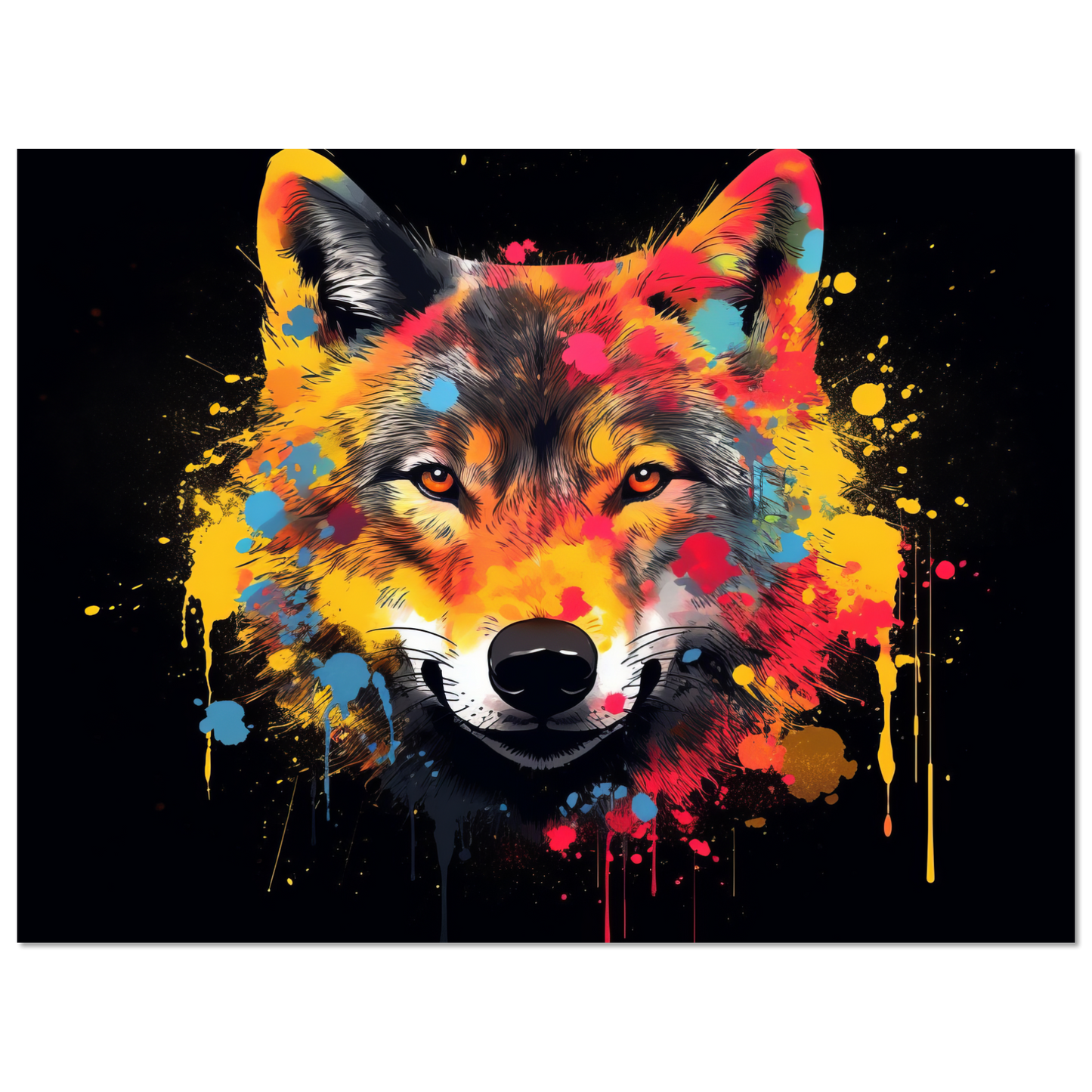 Wolf Wölfe Pop-Art (WILD35)