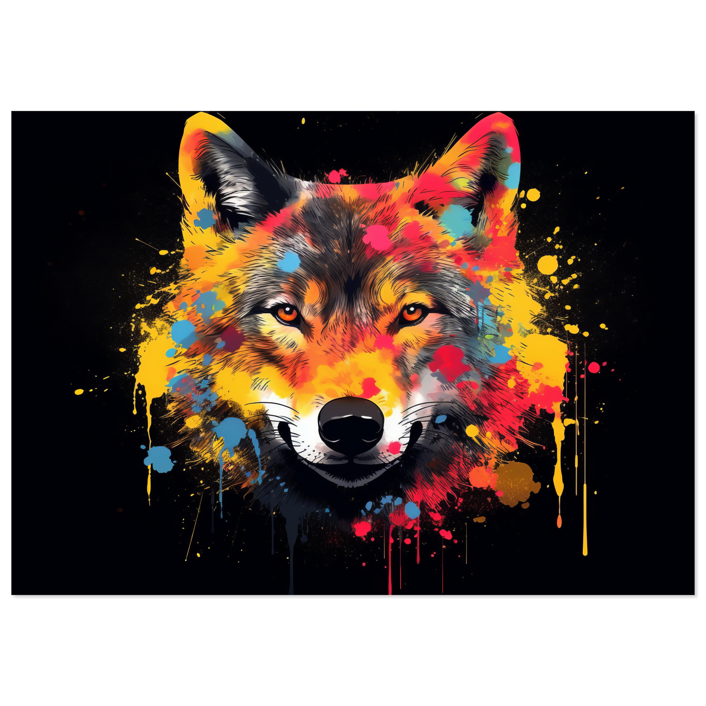 Wolf Wölfe Pop-Art (WILD35)