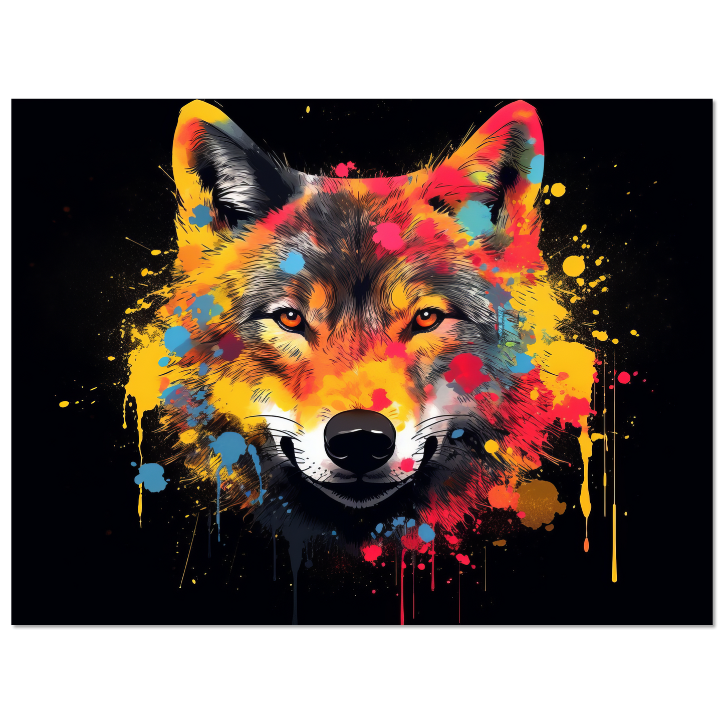 Wolf Wölfe Pop-Art (WILD35)