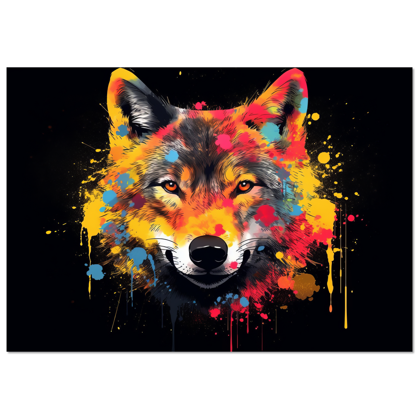 Wolf Wölfe Pop-Art (WILD35)