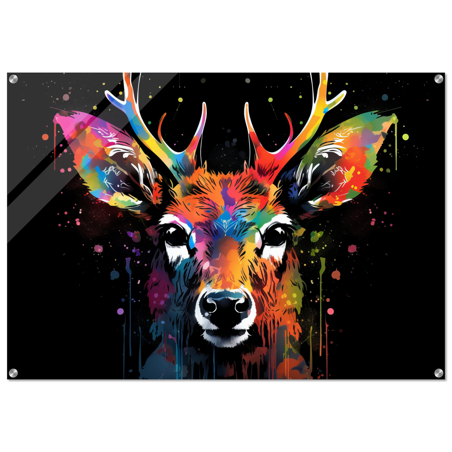 Reh Rehe Hirsch Hirsche Pop-Art (WILD42)
