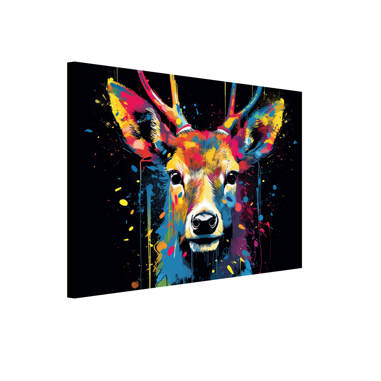 Roe deer stags pop art (WILD43)