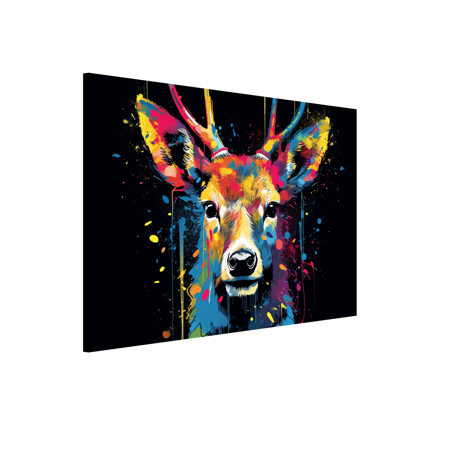 Roe deer stags pop art (WILD43)
