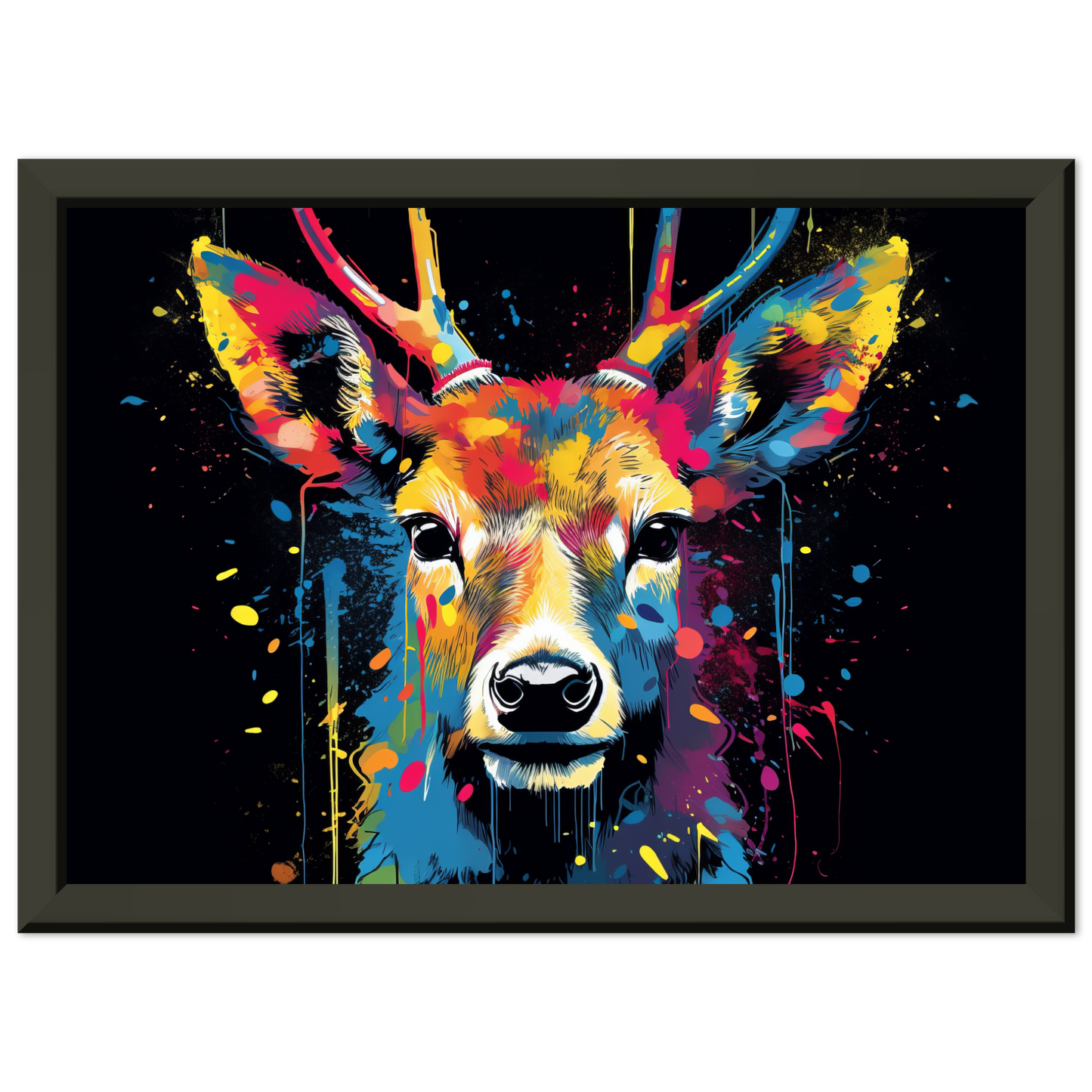 Roe deer stags pop art (WILD43)