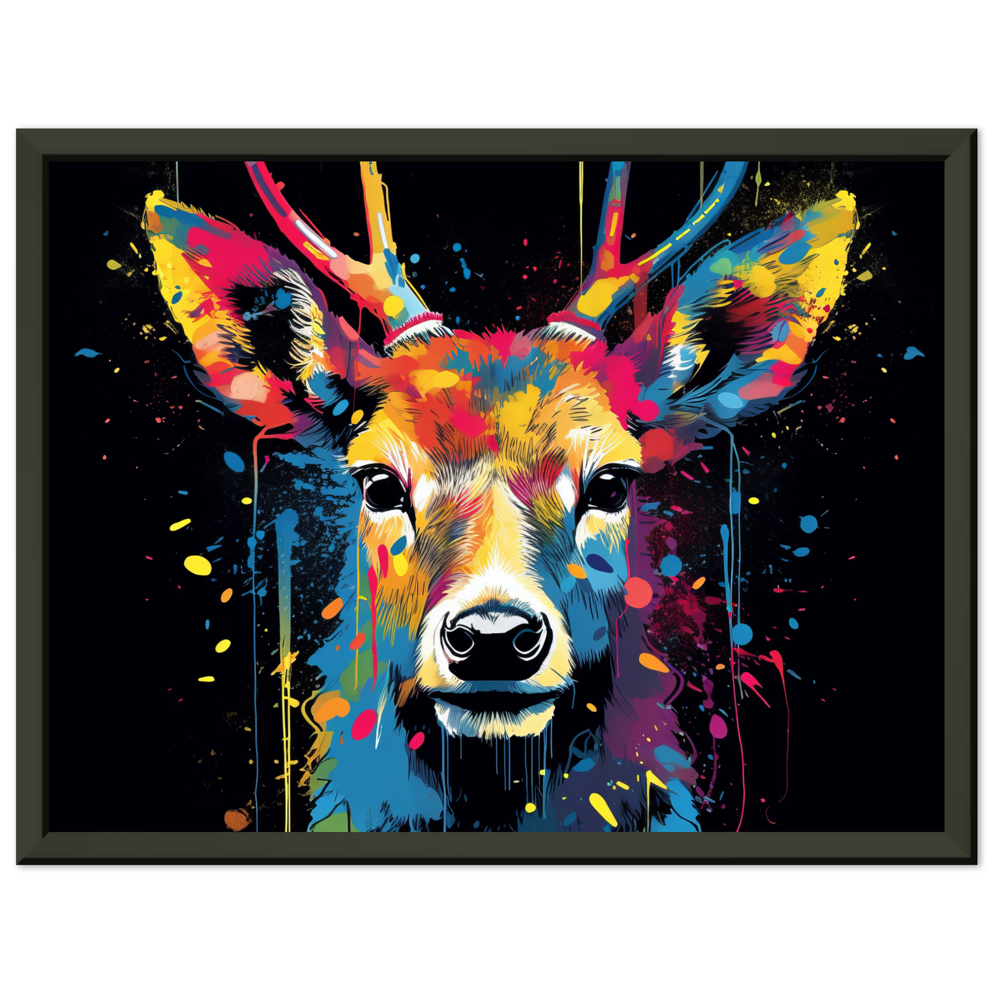Roe deer stags pop art (WILD43)