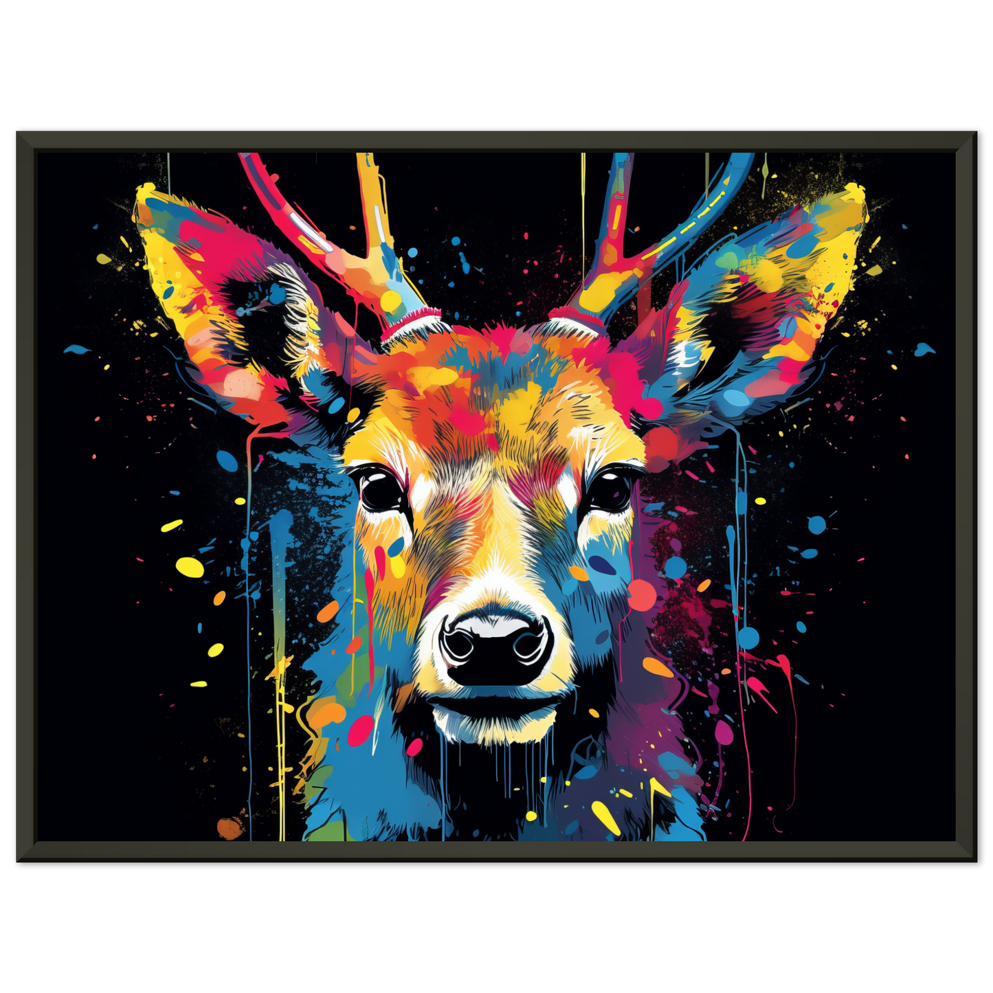 Roe deer stags pop art (WILD43)
