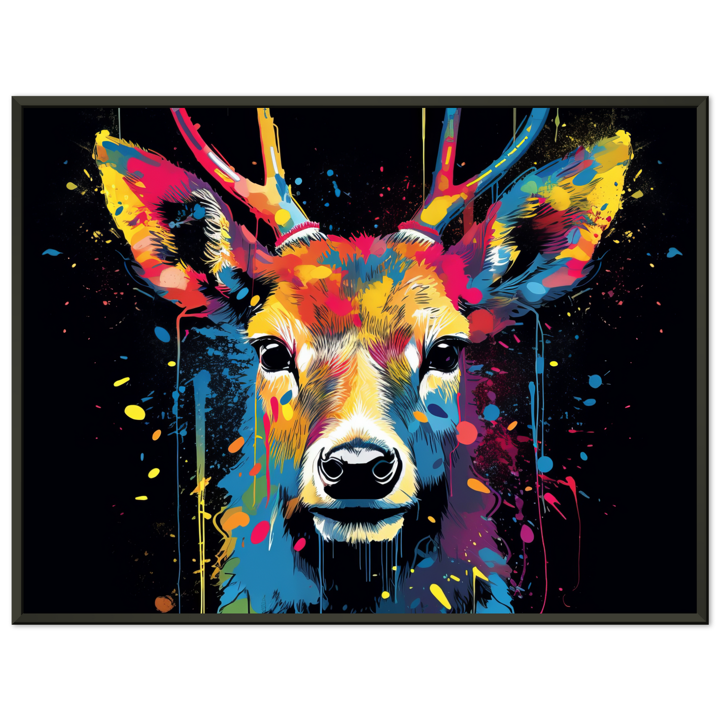 Roe deer stags pop art (WILD43)