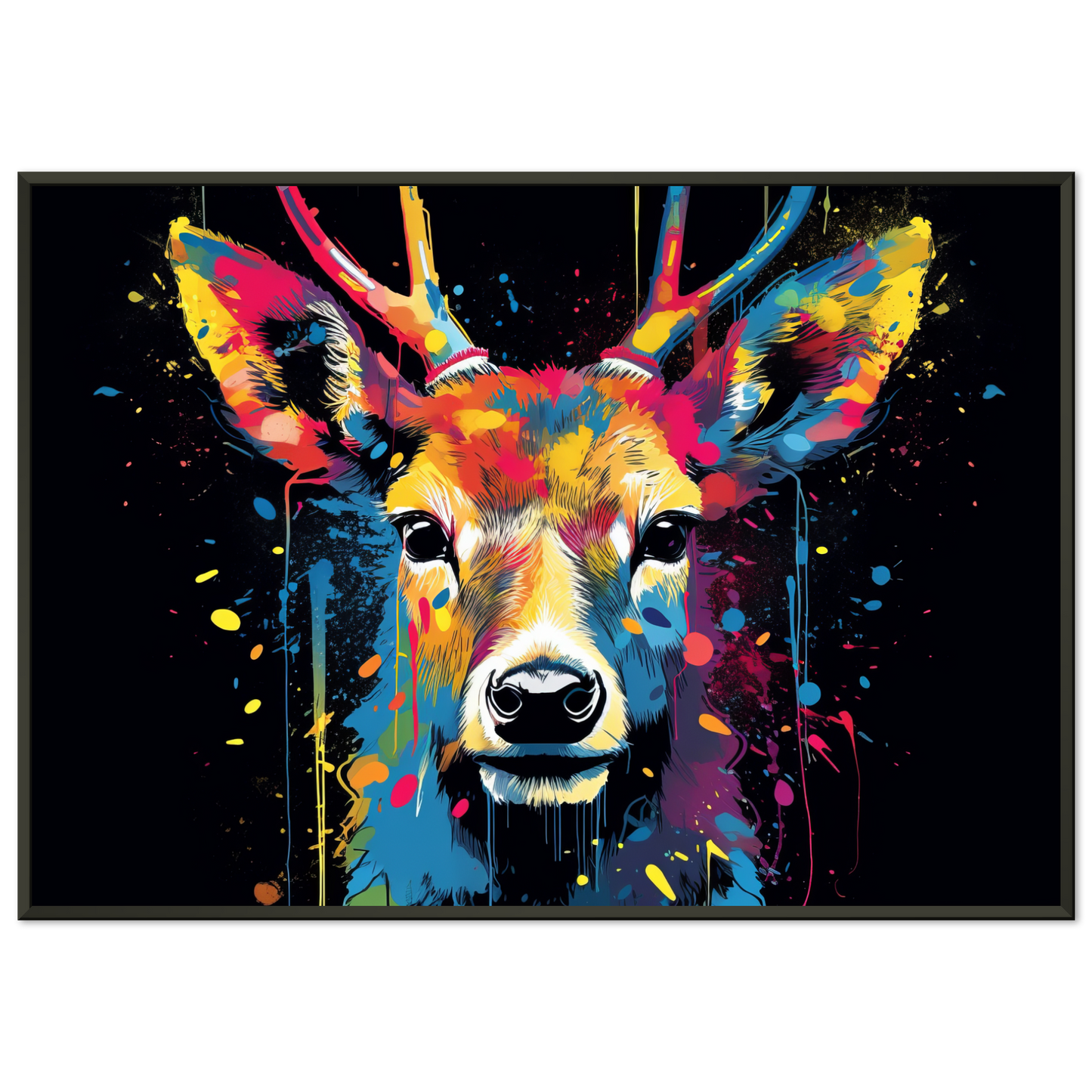 Roe deer stags pop art (WILD43)