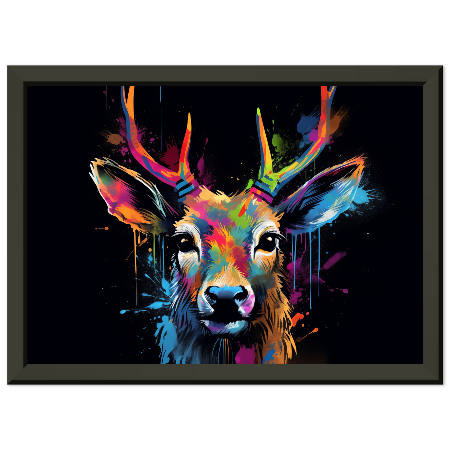 Roe deer stags pop art (WILD44)