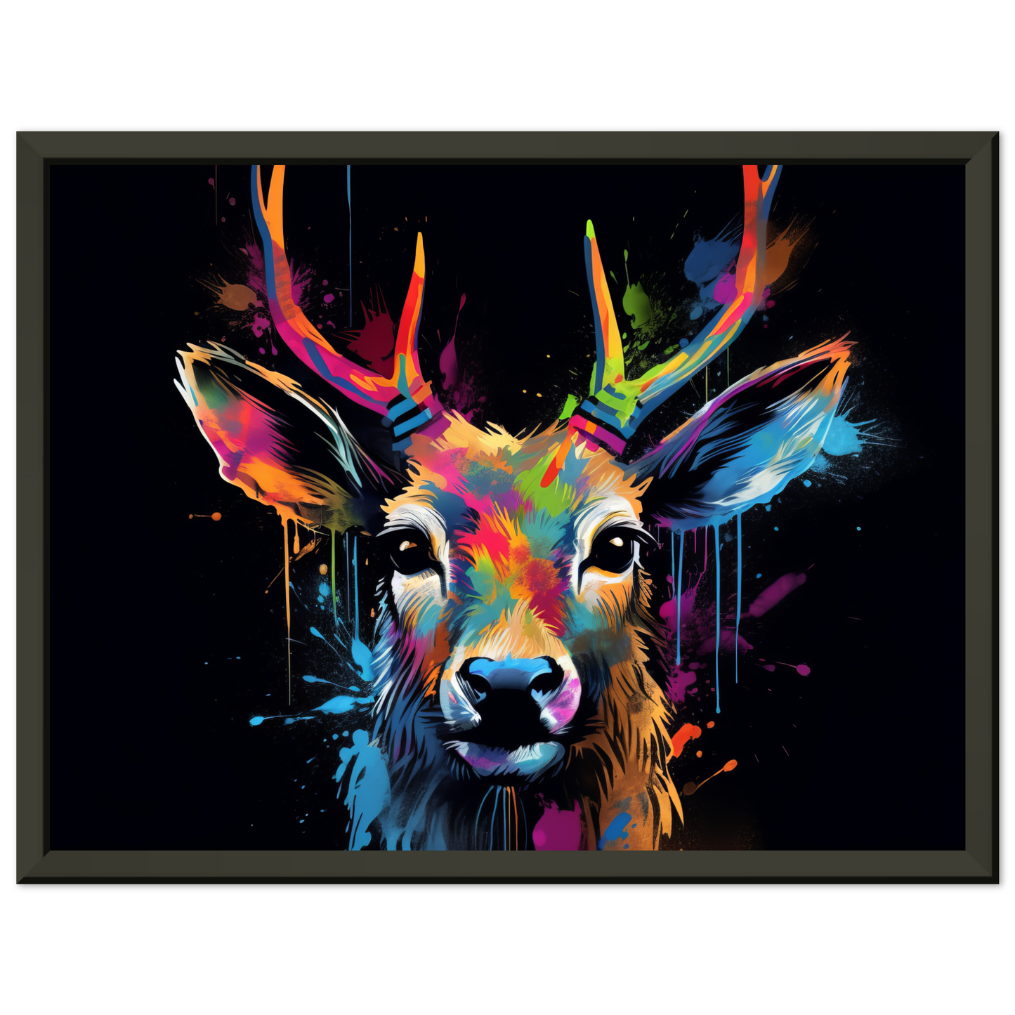Roe deer stags pop art (WILD44)