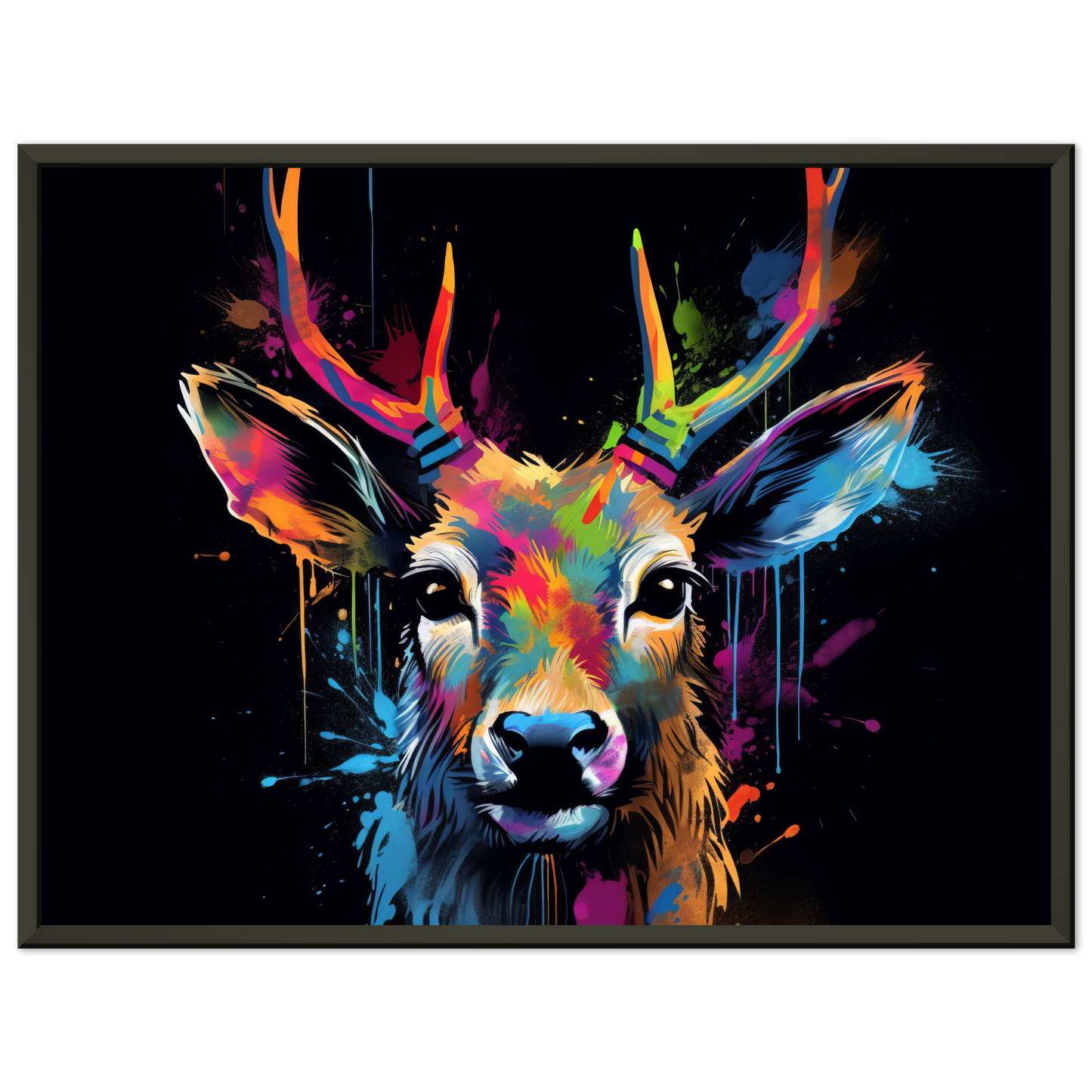 Roe deer stags pop art (WILD44)