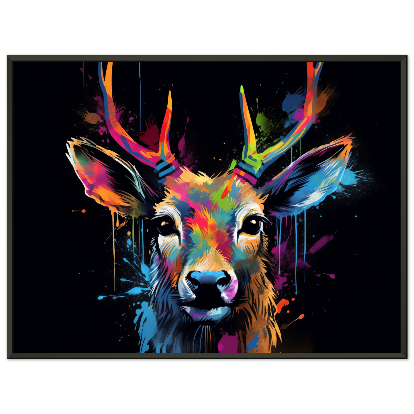Roe deer stags pop art (WILD44)