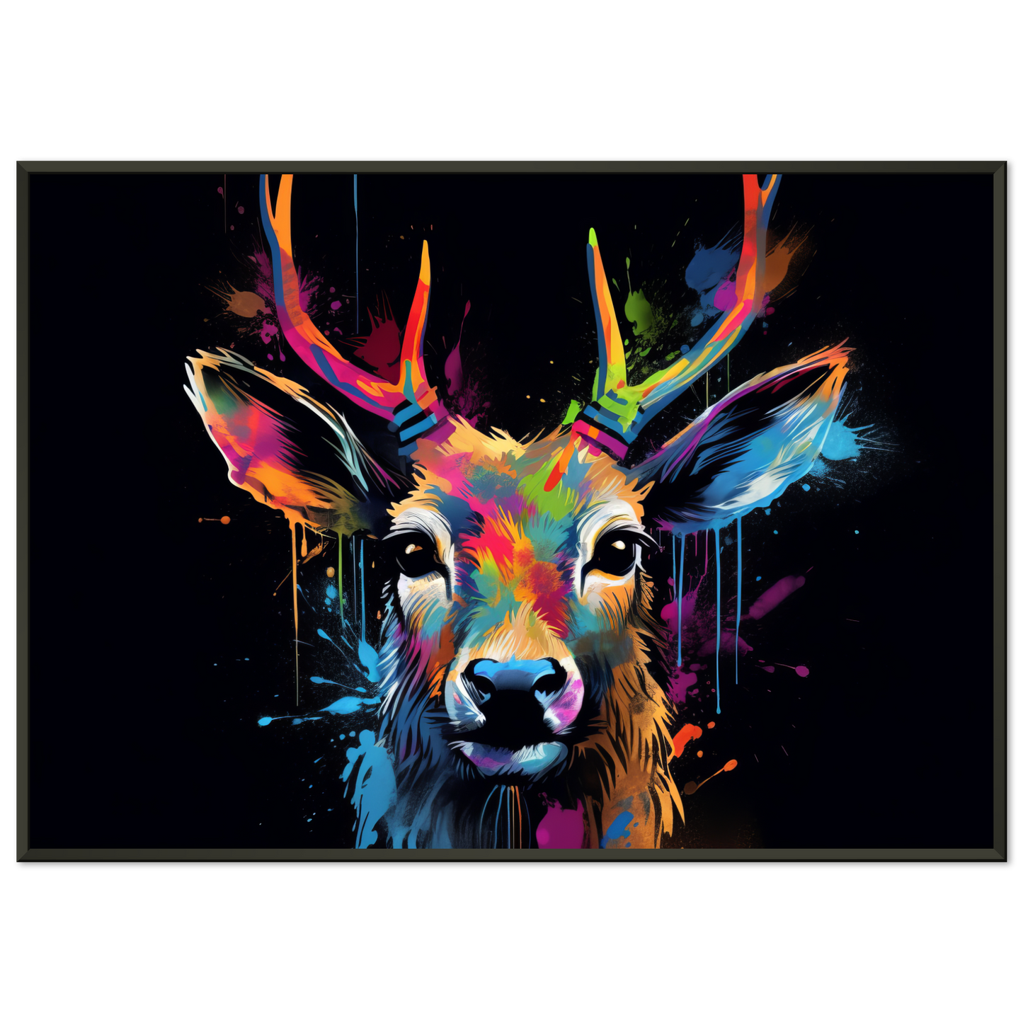 Roe deer stags pop art (WILD44)