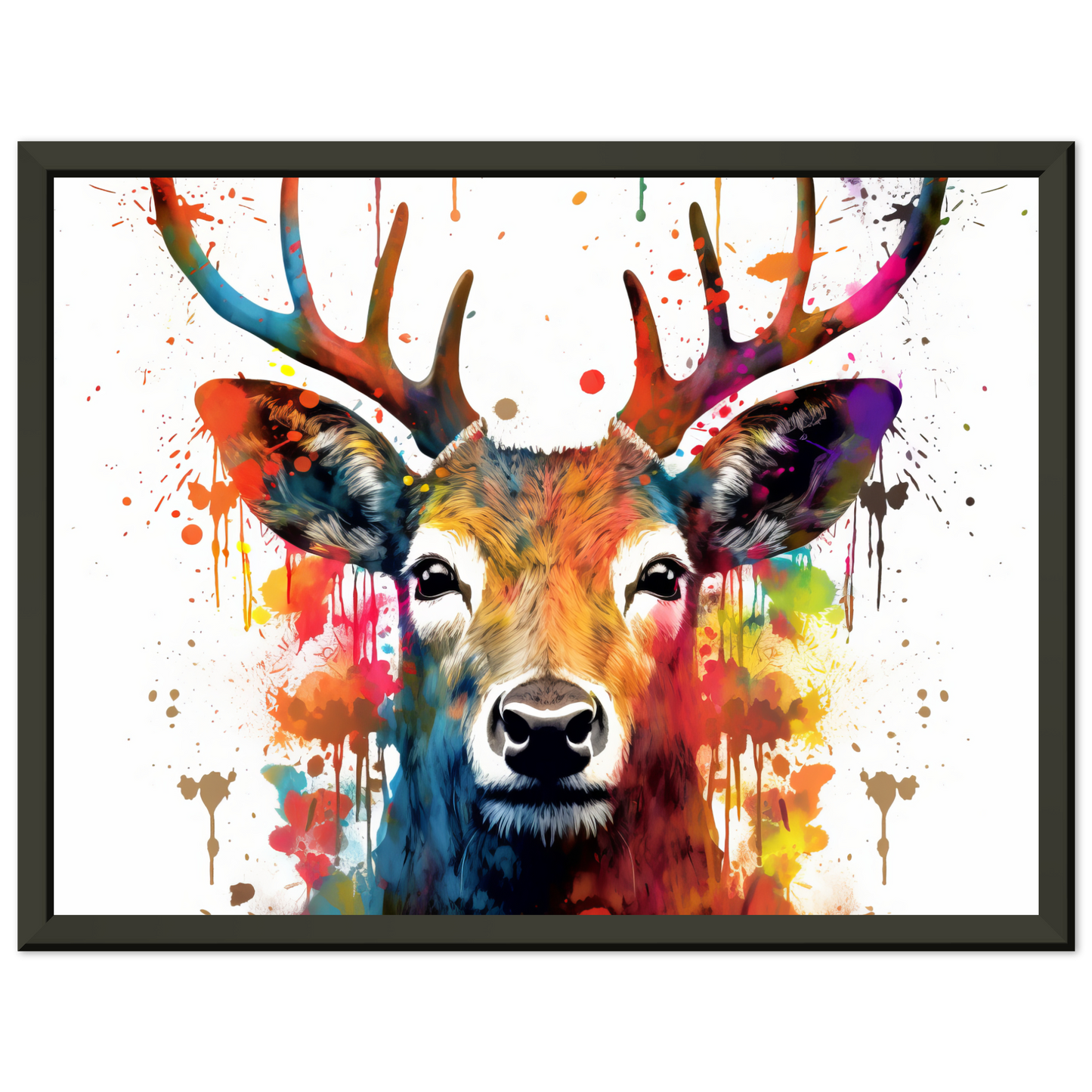 Roe deer stags pop art (WILD46)