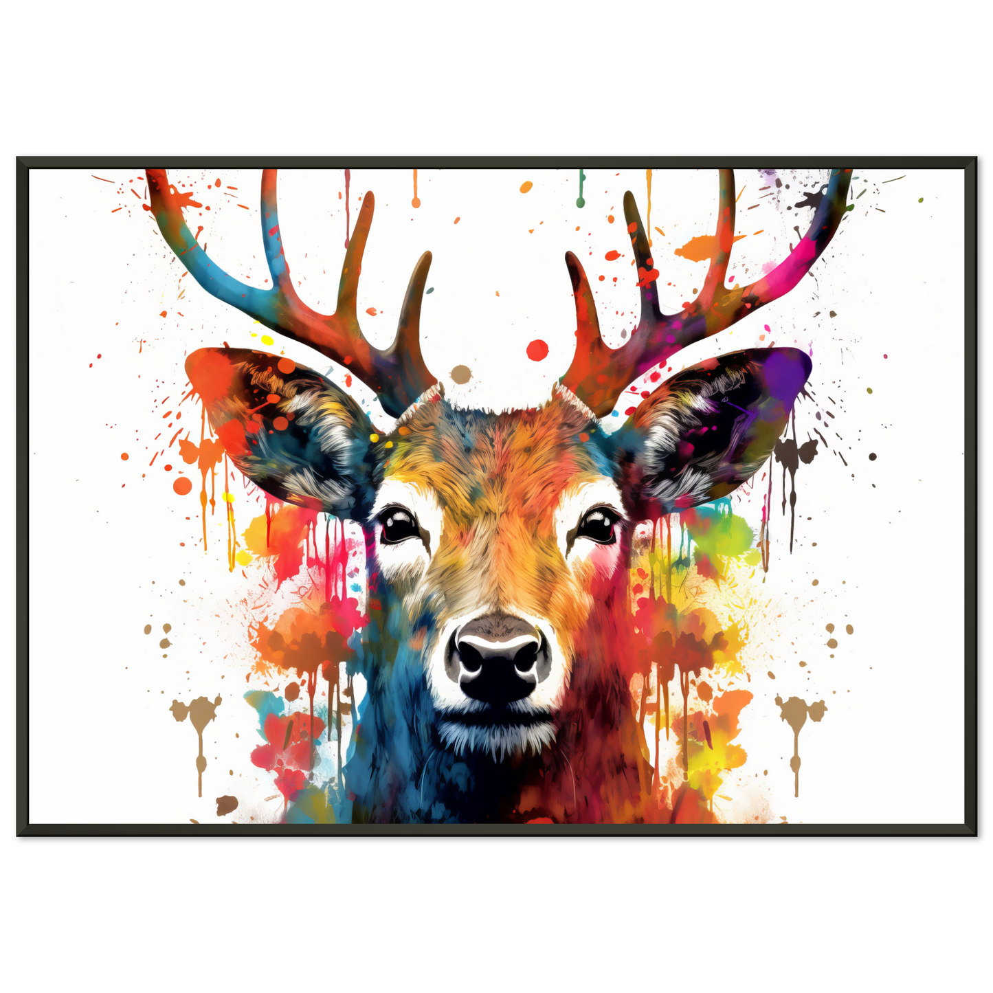 Roe deer stags pop art (WILD46)