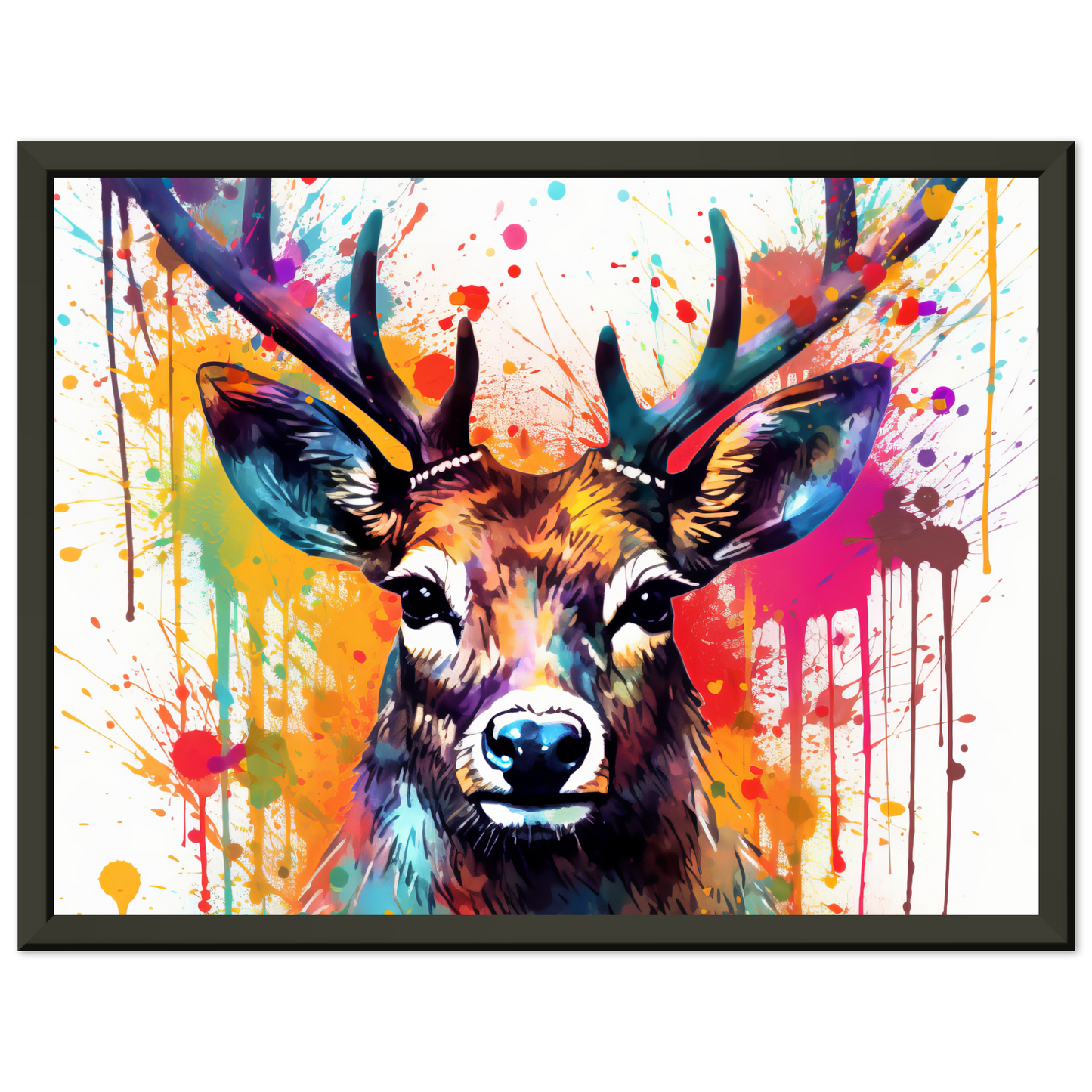 Roe deer stags pop art (WILD48)