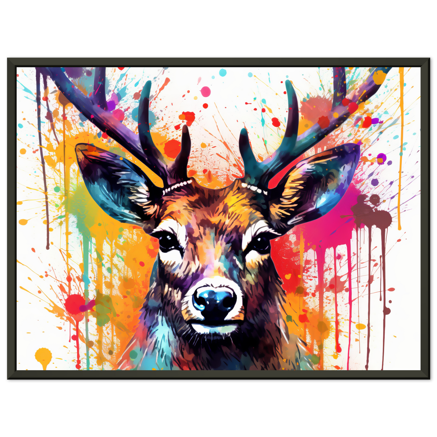 Roe deer stags pop art (WILD48)