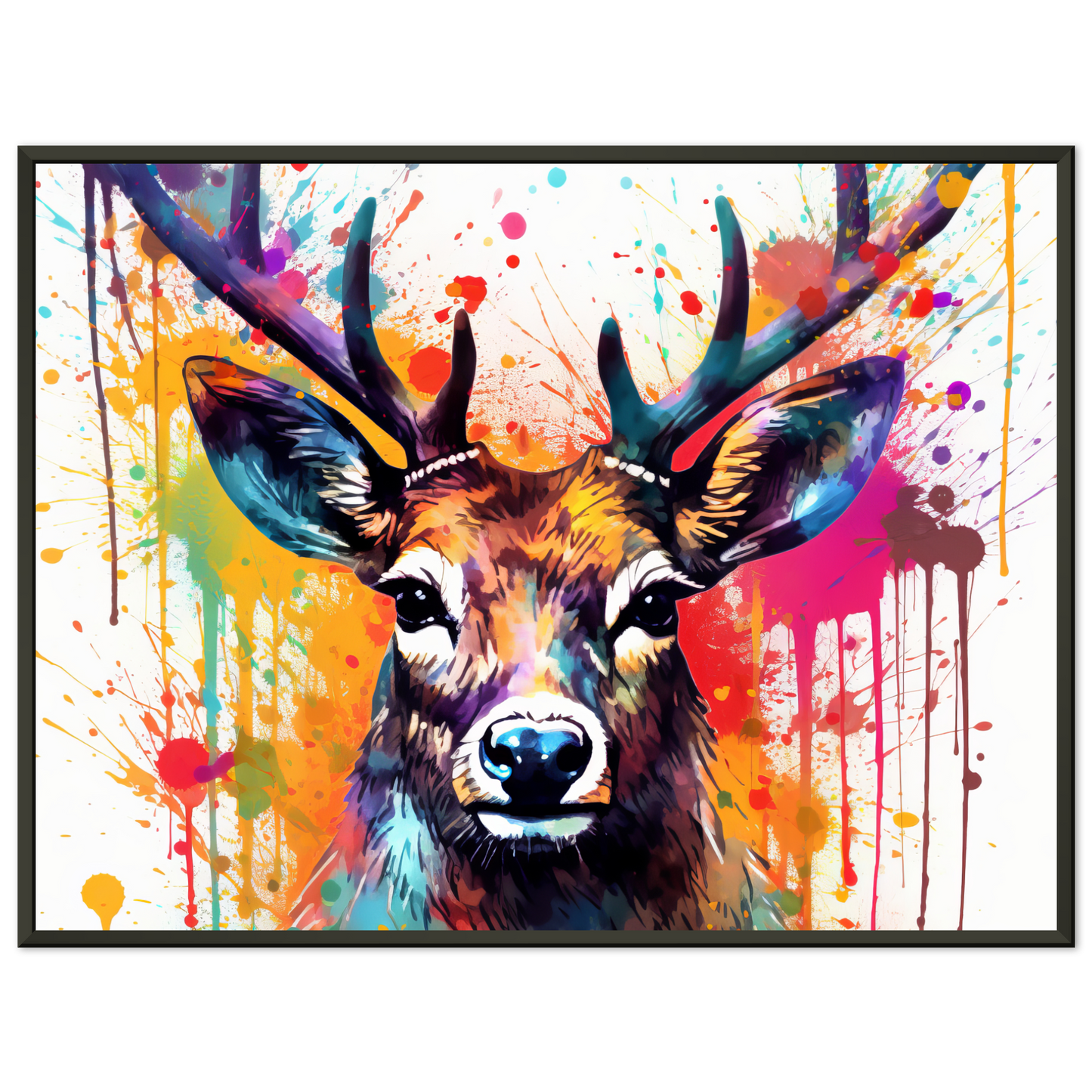 Roe deer stags pop art (WILD48)