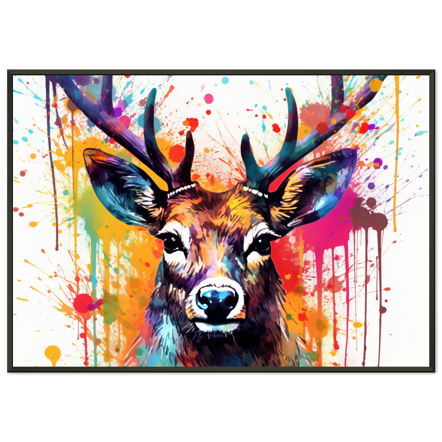 Roe deer stags pop art (WILD48)