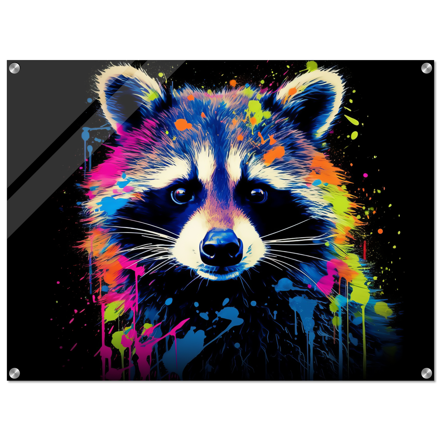 Raccoon raccoons pop art (WILD49)