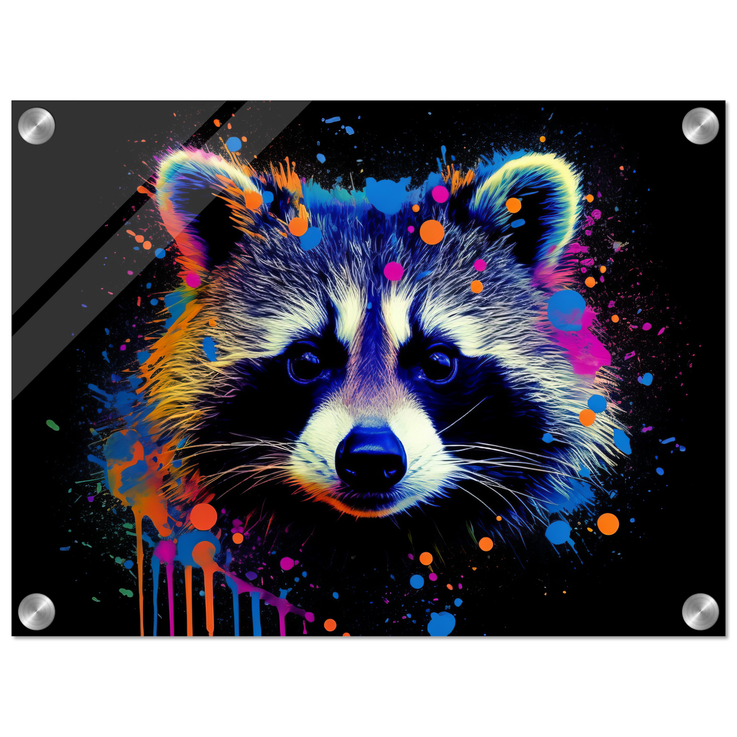 Waschbär Waschbären Pop-Art (WILD50)