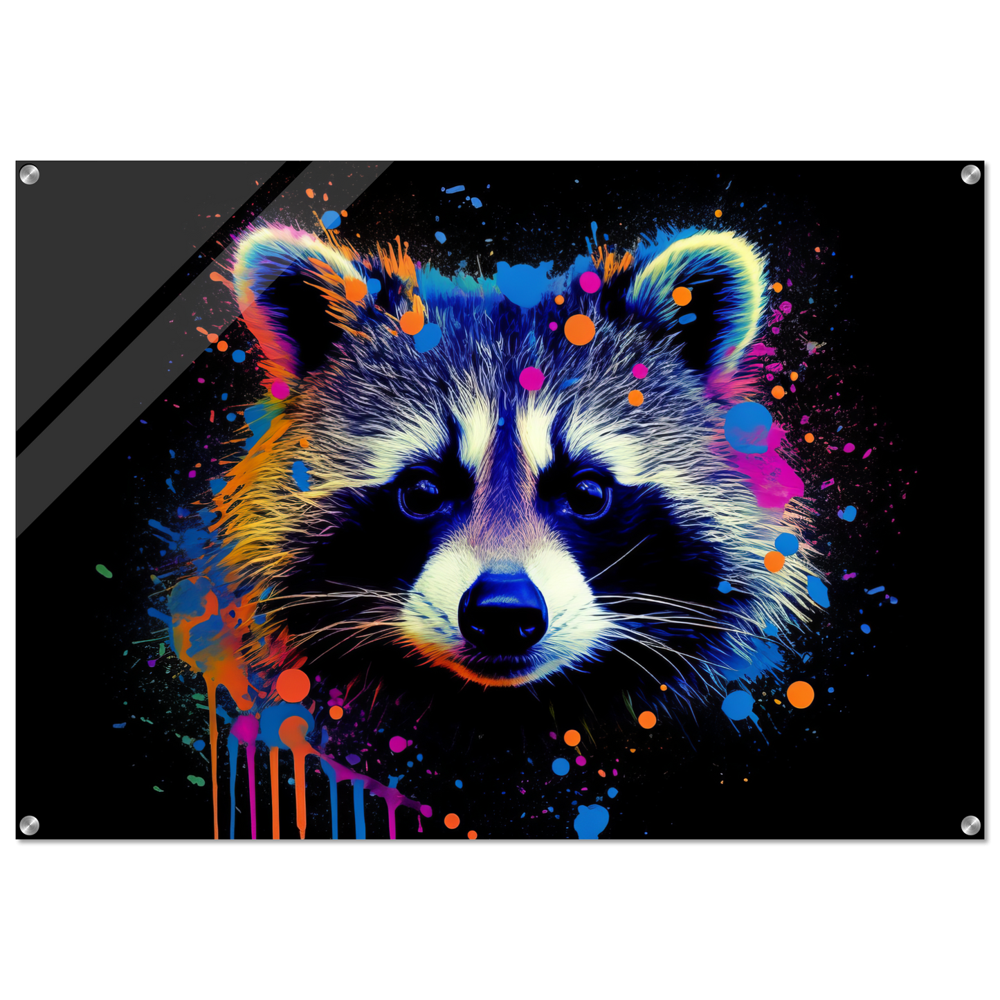 Waschbär Waschbären Pop-Art (WILD50)