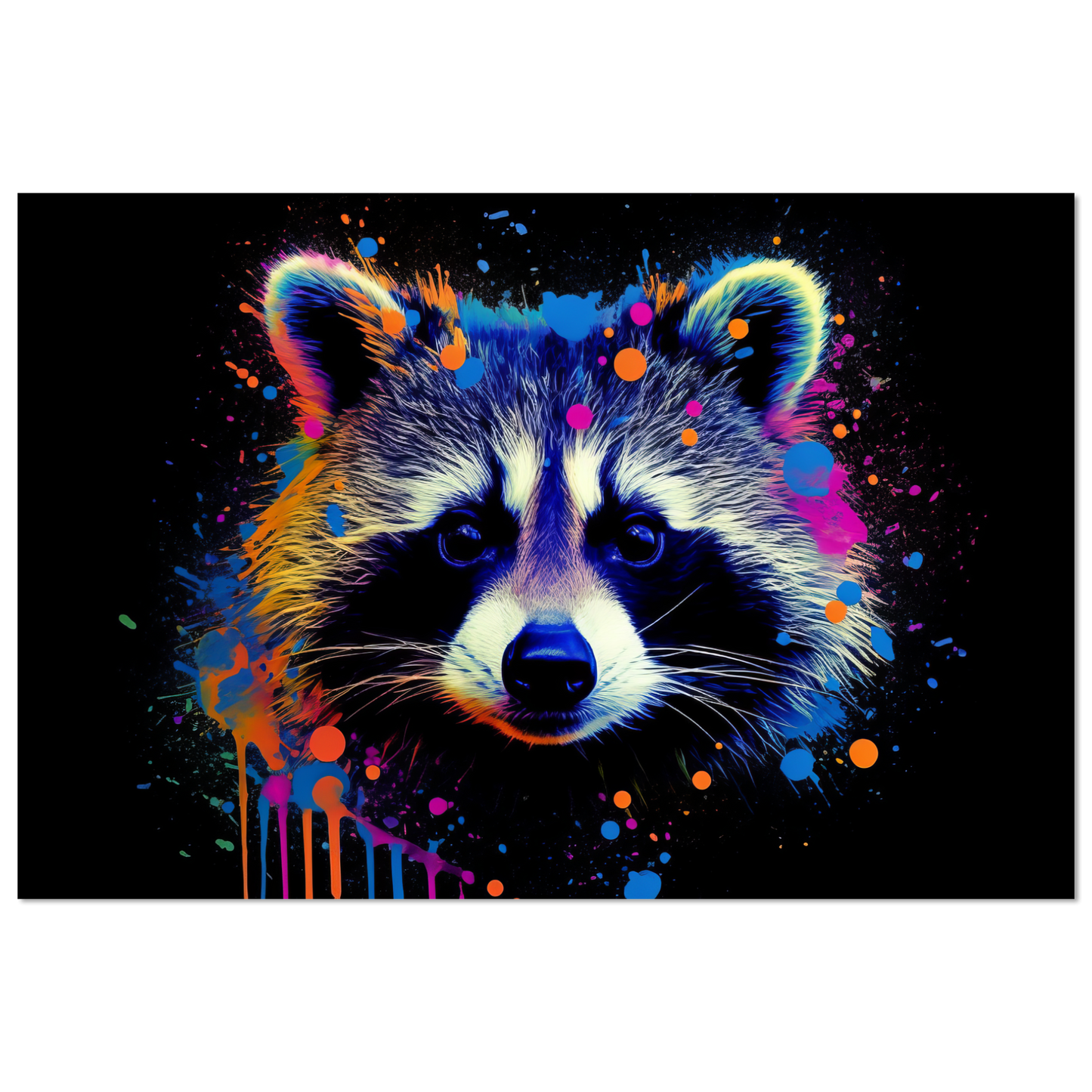 Waschbär Waschbären Pop-Art (WILD50)