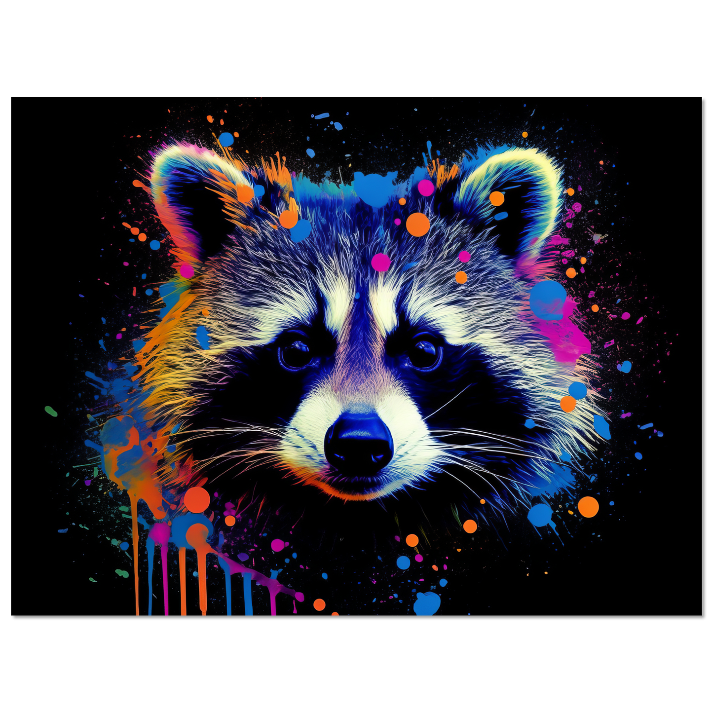 Waschbär Waschbären Pop-Art (WILD50)