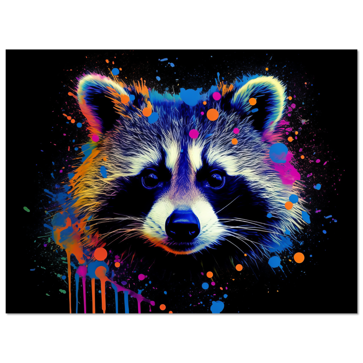 Waschbär Waschbären Pop-Art (WILD50)