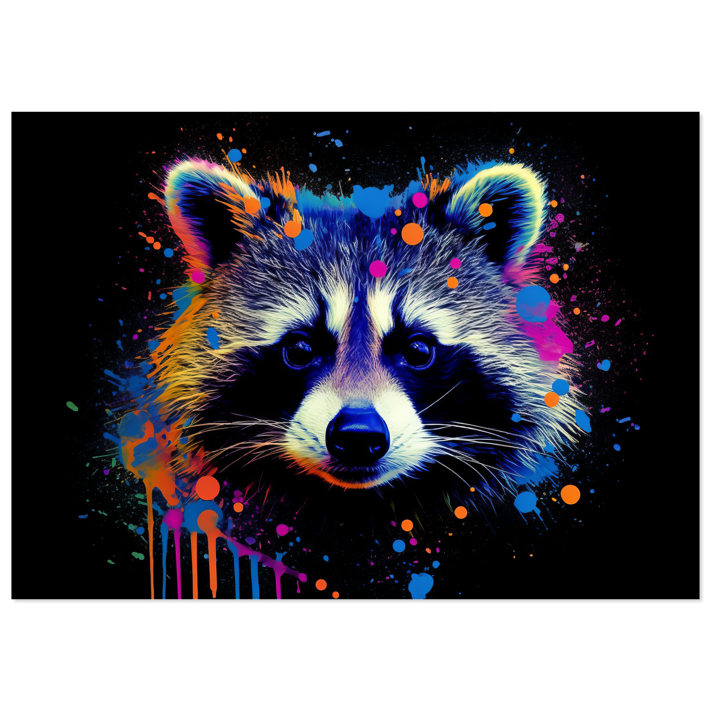 Waschbär Waschbären Pop-Art (WILD50)