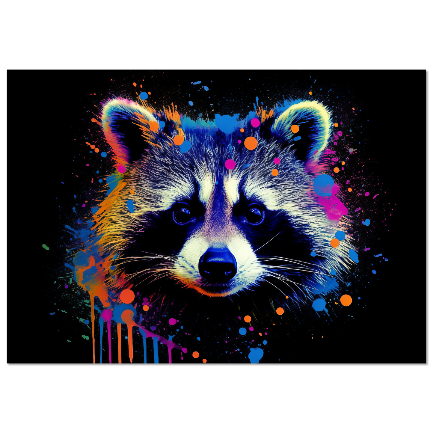 Waschbär Waschbären Pop-Art (WILD50)