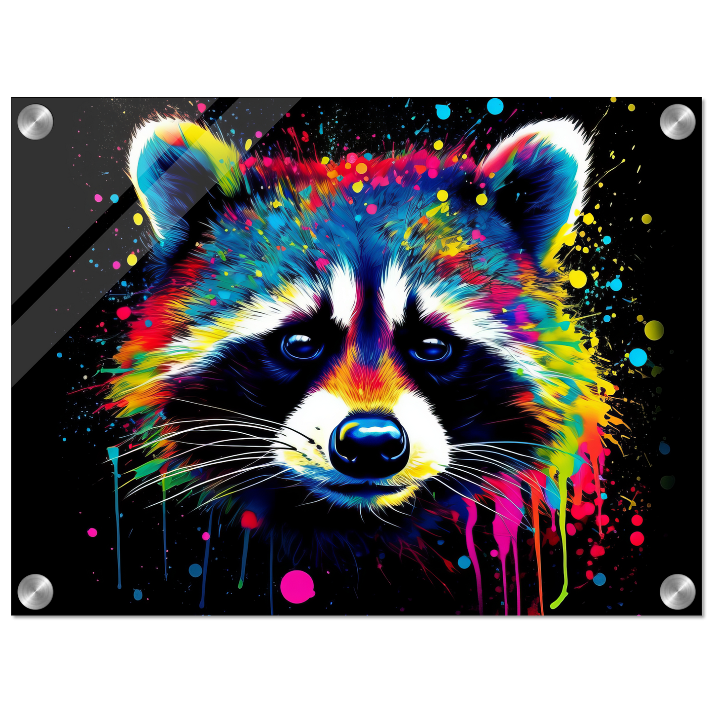 Waschbär Waschbären Pop-Art (WILD51)
