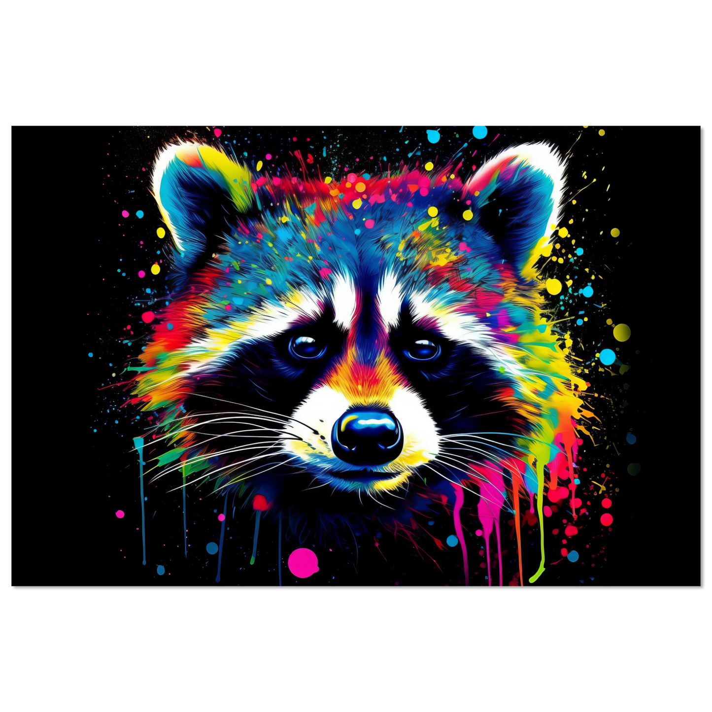 Waschbär Waschbären Pop-Art (WILD51)