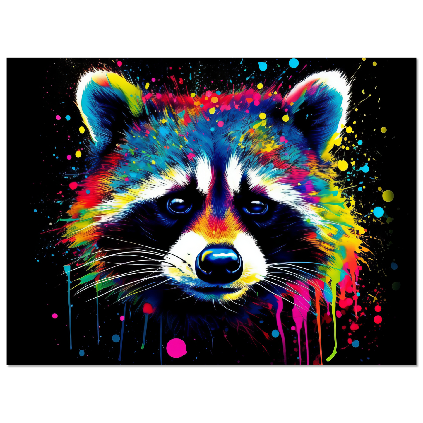 Waschbär Waschbären Pop-Art (WILD51)