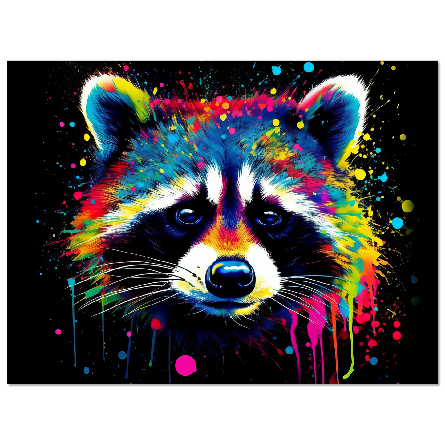 Waschbär Waschbären Pop-Art (WILD51)