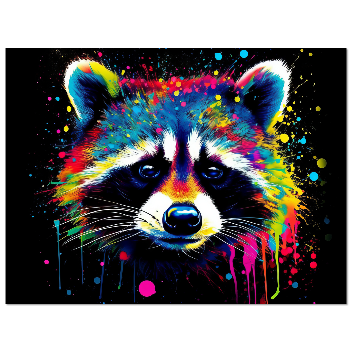 Waschbär Waschbären Pop-Art (WILD51)