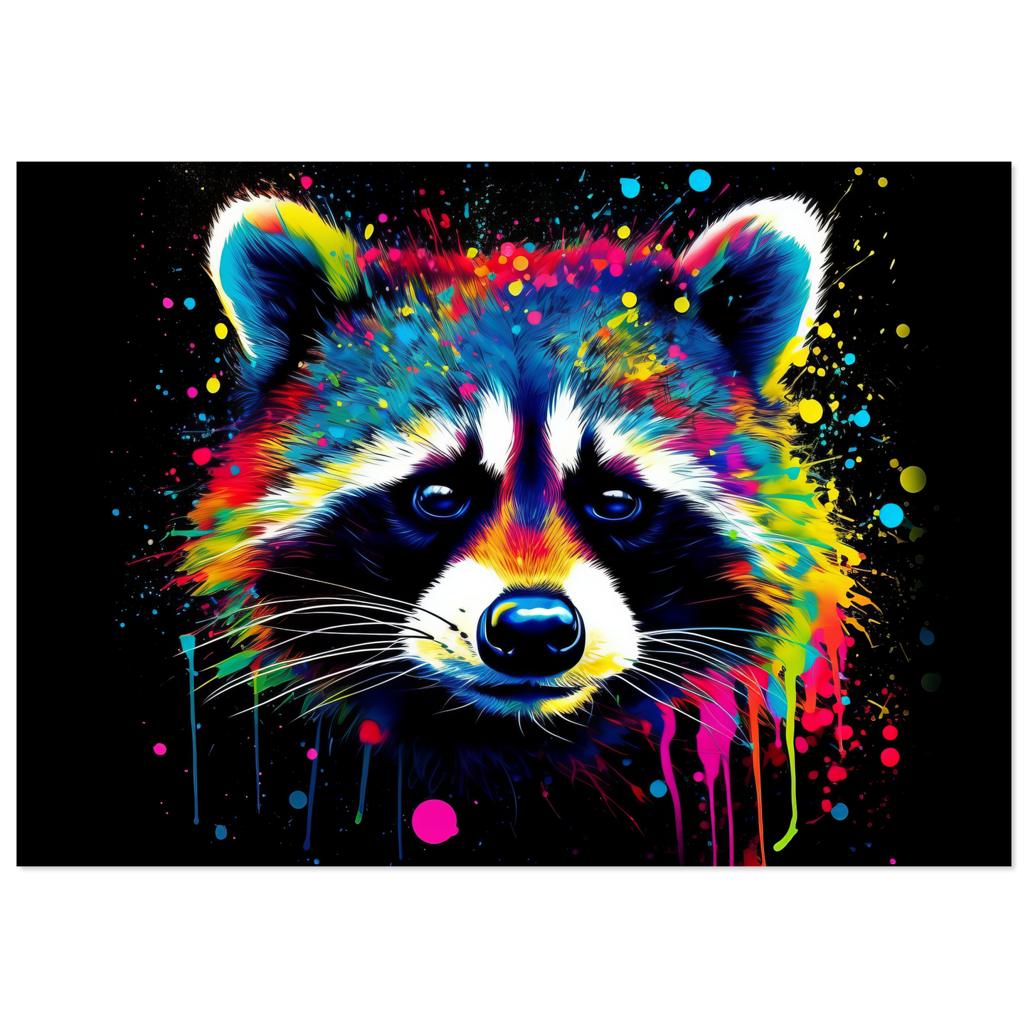 Waschbär Waschbären Pop-Art (WILD51)