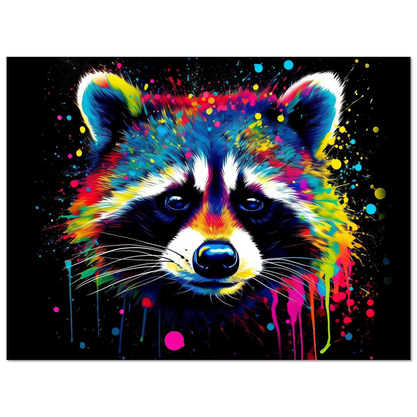 Waschbär Waschbären Pop-Art (WILD51)