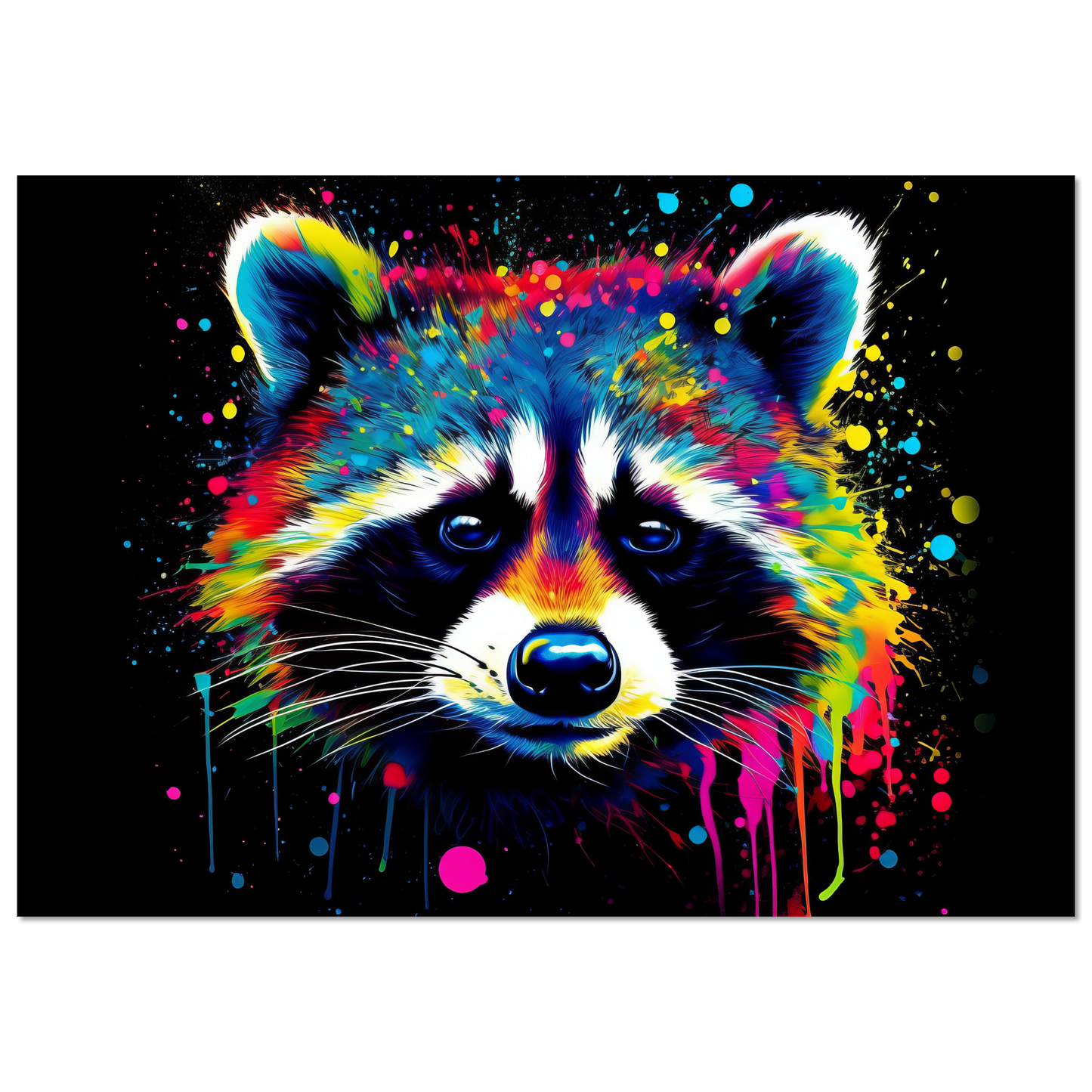 Waschbär Waschbären Pop-Art (WILD51)