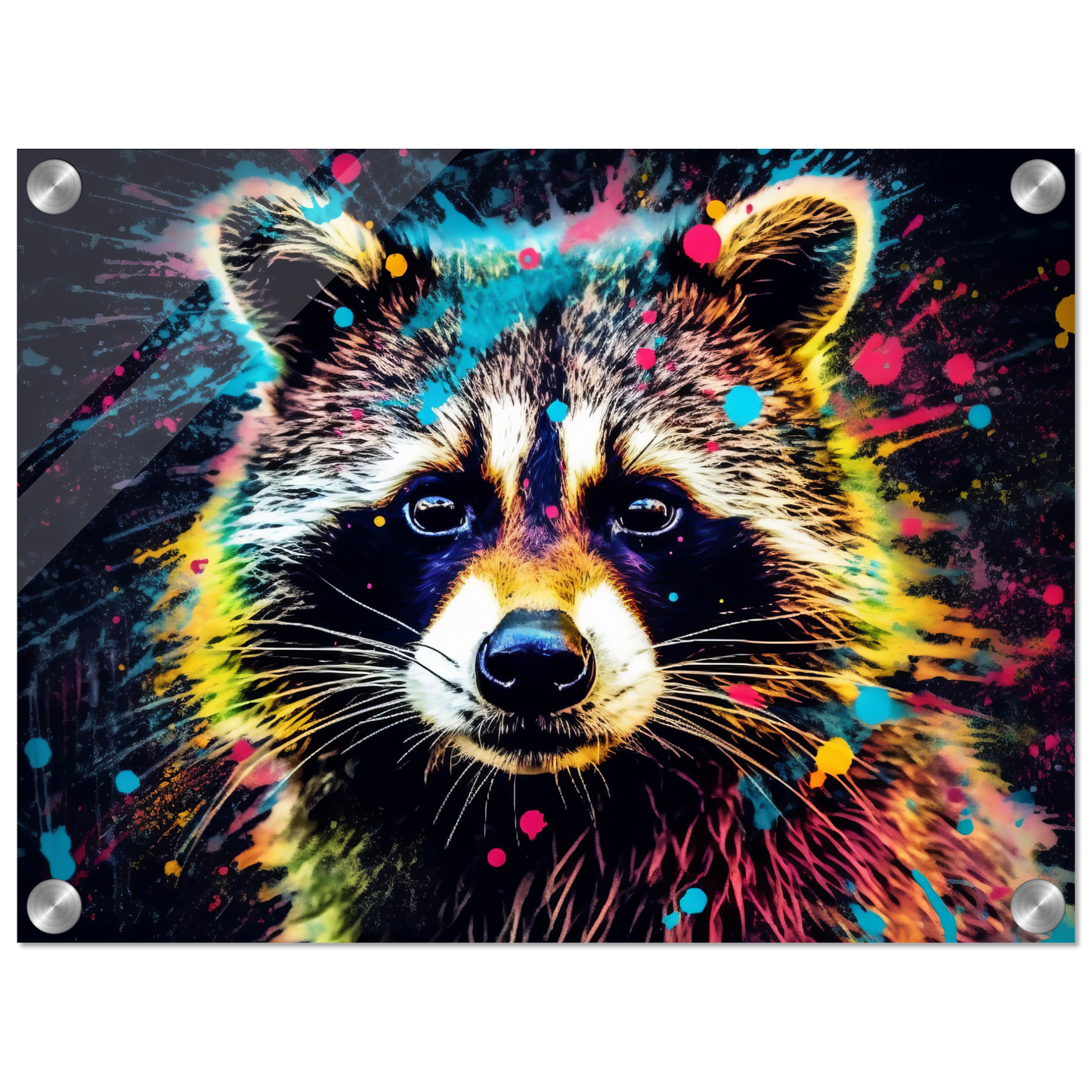 Waschbär Waschbären Pop-Art (WILD52)