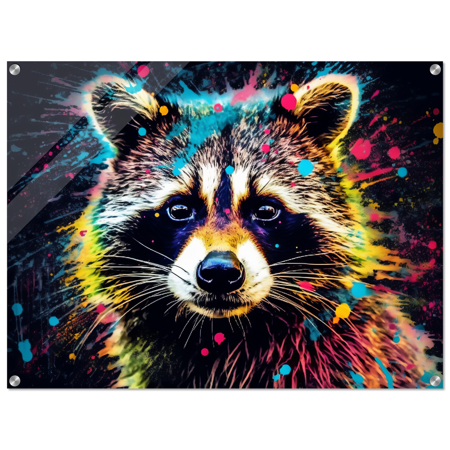 Waschbär Waschbären Pop-Art (WILD52)