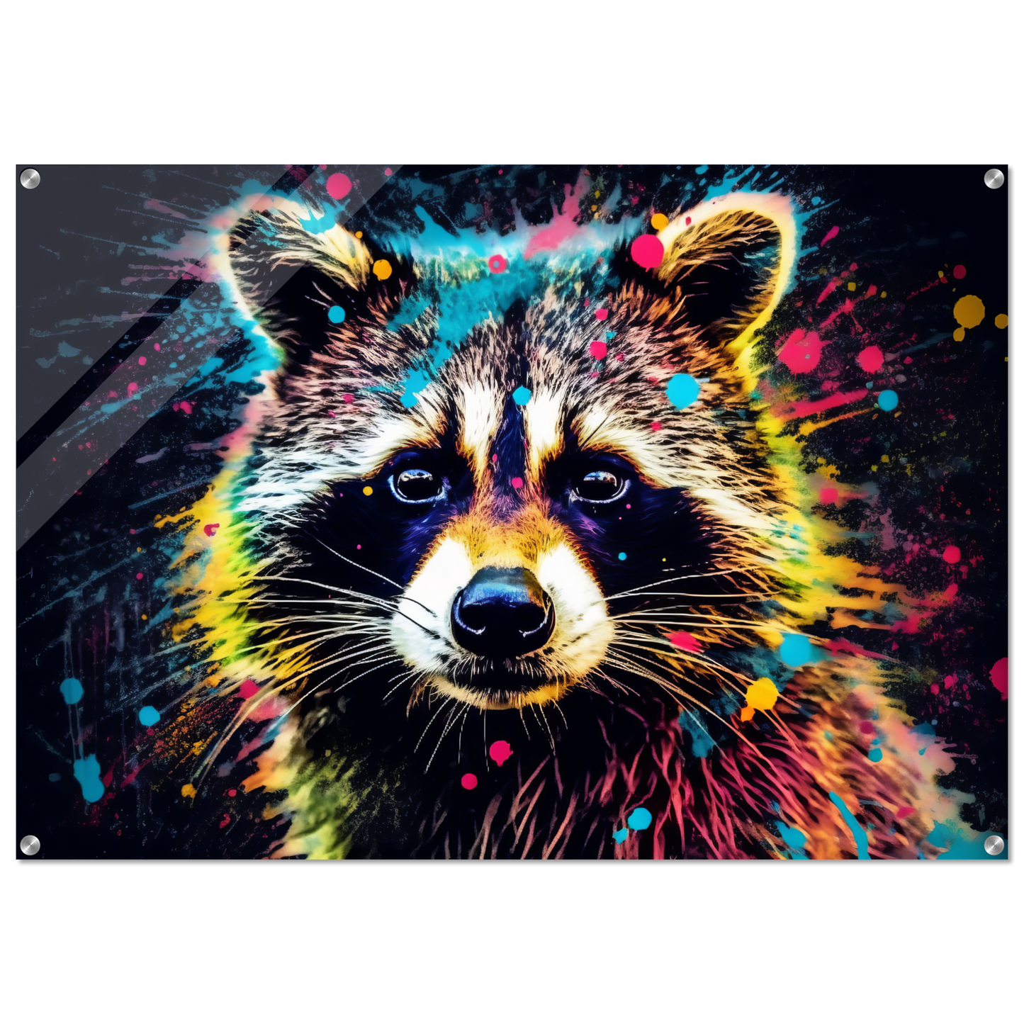 Waschbär Waschbären Pop-Art (WILD52)