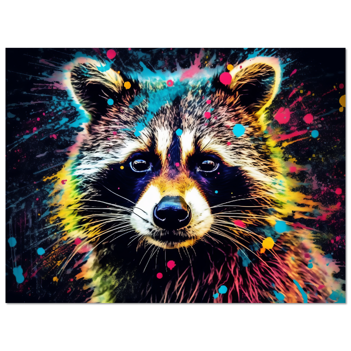 Waschbär Waschbären Pop-Art (WILD52)