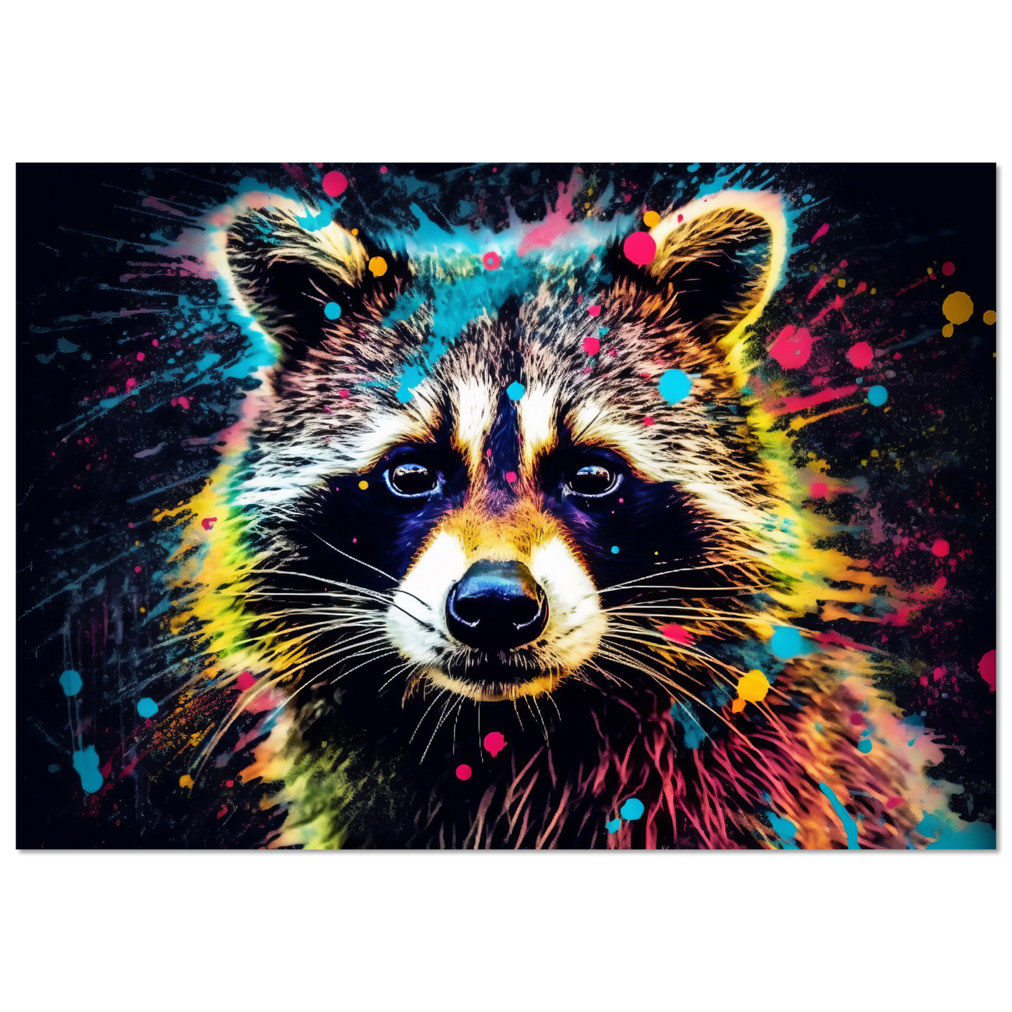 Waschbär Waschbären Pop-Art (WILD52)