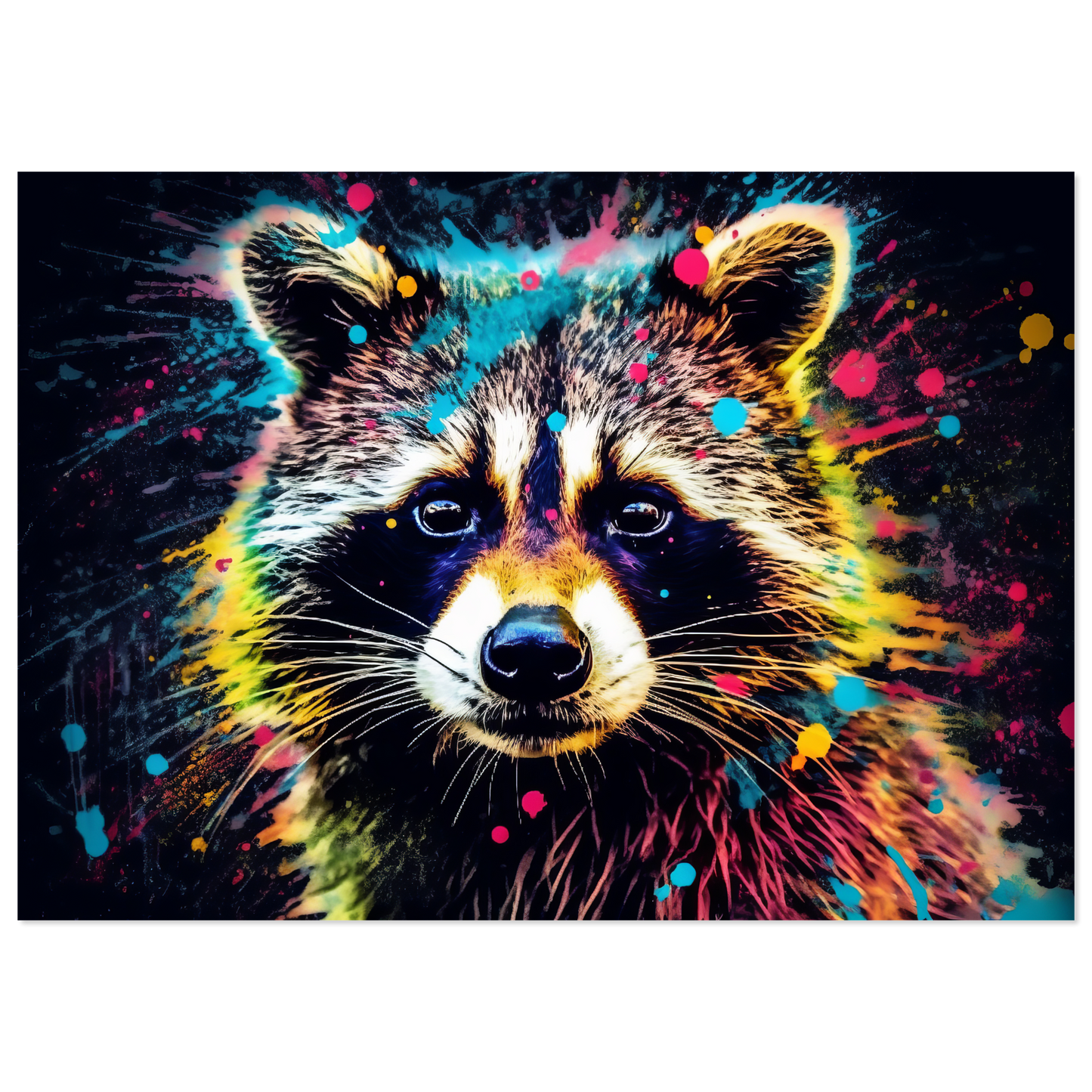 Waschbär Waschbären Pop-Art (WILD52)