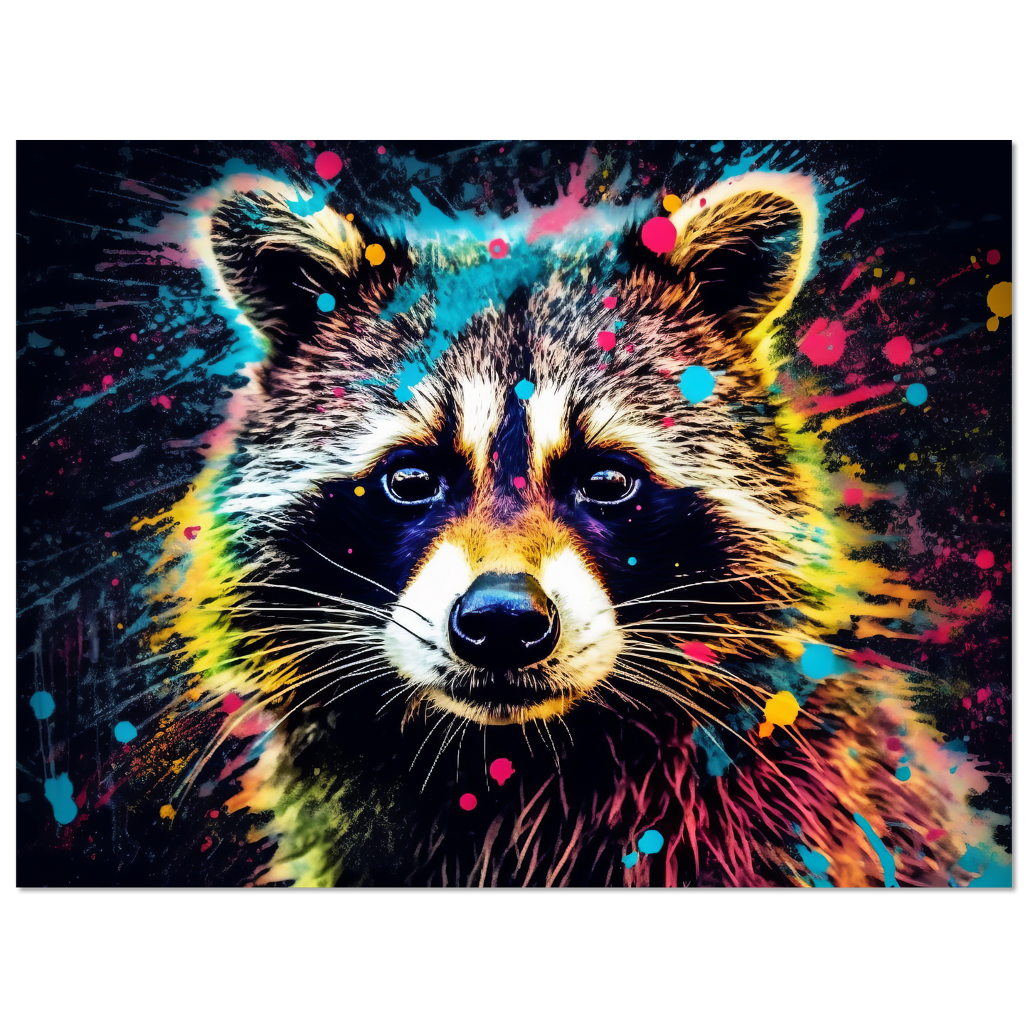 Waschbär Waschbären Pop-Art (WILD52)