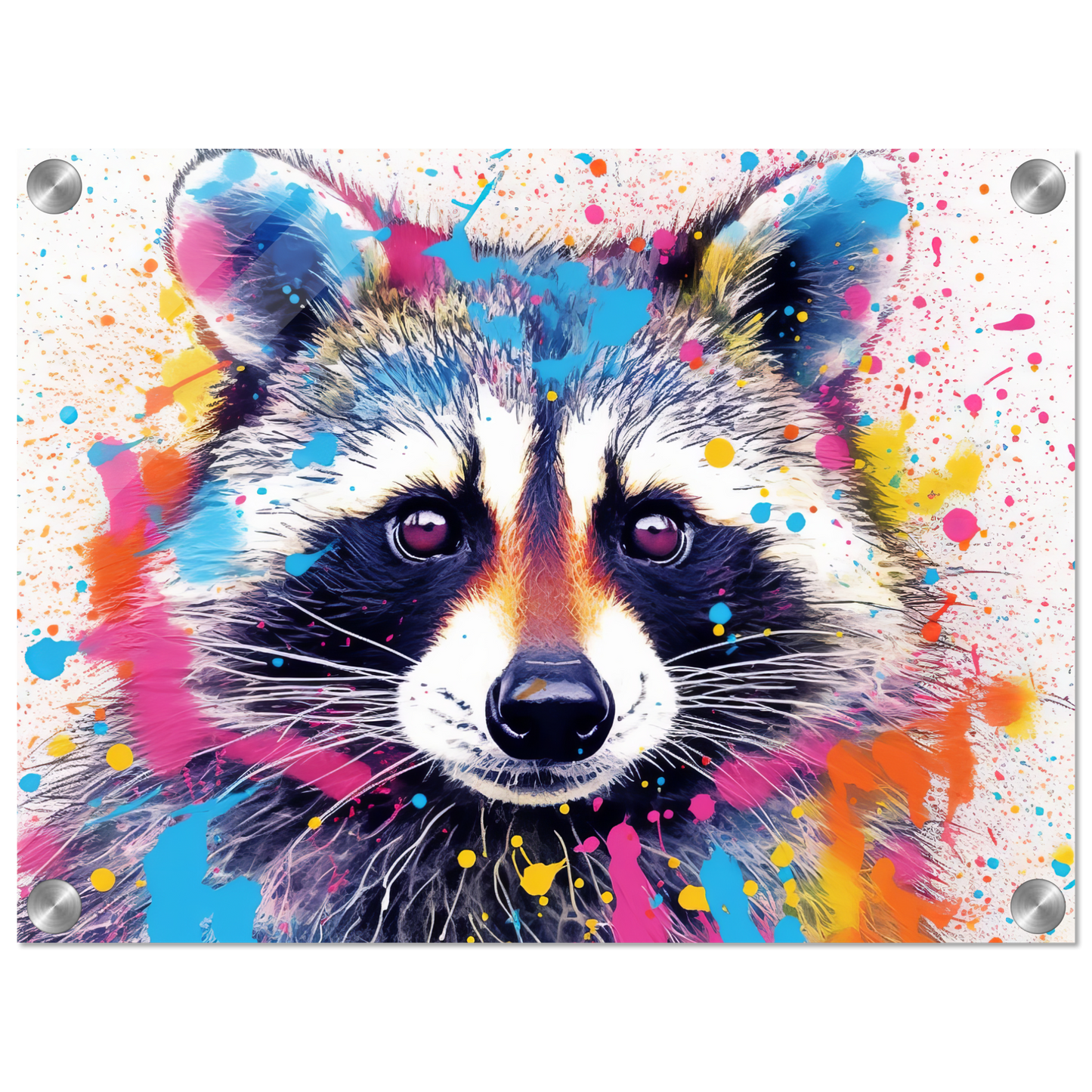 Waschbär Waschbären Pop-Art (WILD53)
